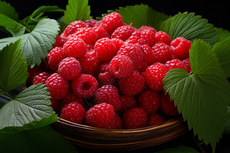 新鲜健康的树莓图片