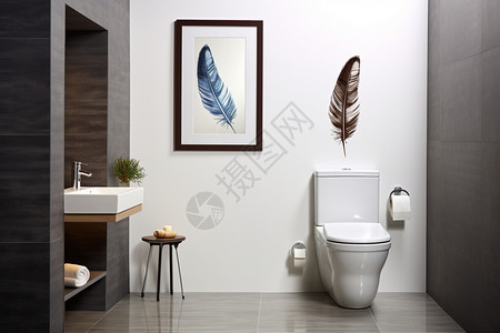 现代简约浴室j简约的装饰风格背景