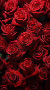 鲜红娇艳的玫瑰花背景图片