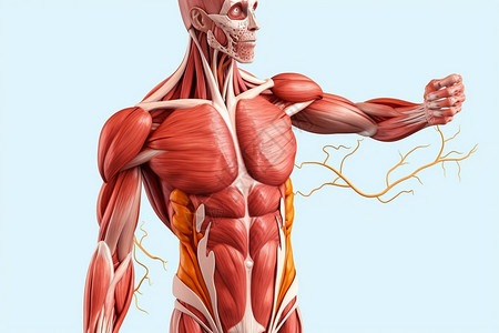 男性人体肌肉结构图片
