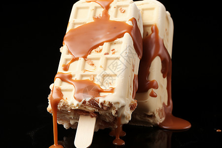 好吃的巧克力冰淇淋背景图片