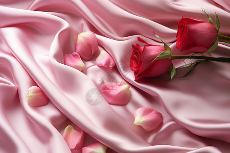 丝巾上的玫瑰图片