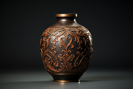 古老中国的酒罐背景图片