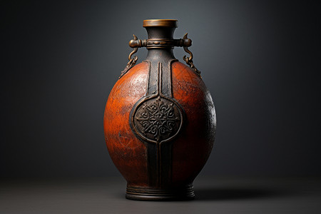 陶质酒罐背景图片