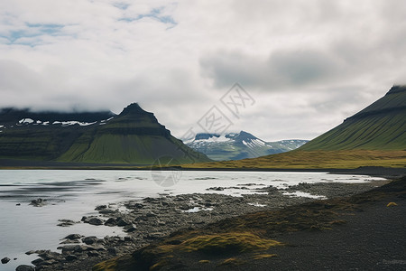 荒无人烟的冰岛图片素材