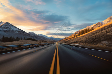 州际公路公路旅程第一视角背景