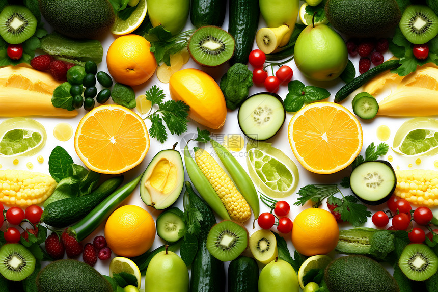 健康饮食的果蔬图片