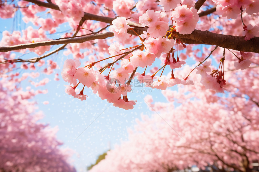 公园中的樱花之美图片