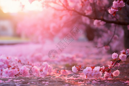 美丽的樱花景观图片