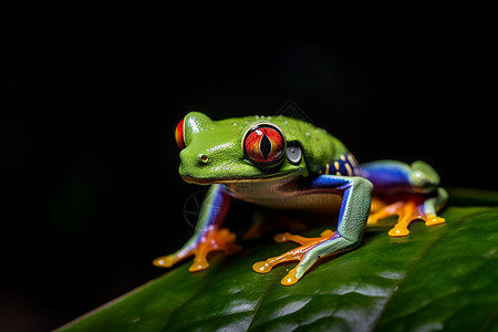 丛林中的红眼树蛙背景
