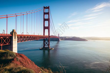 著名的金门大桥背景图片