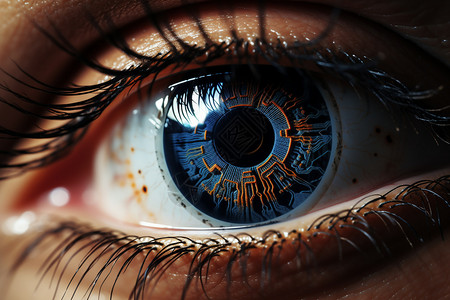 高科技眼部扫描器高清图片