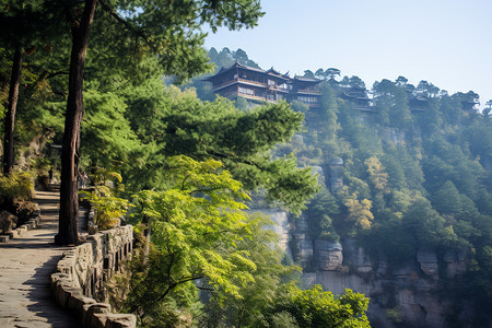 山峰秀丽的风景图片