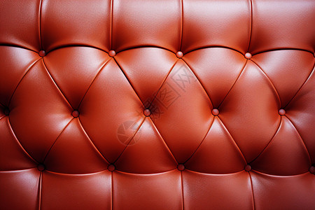 红色皮革沙发的特写背景图片