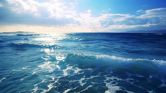 蔚蓝色的大海高清图片