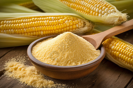 一碗玉米面背景图片