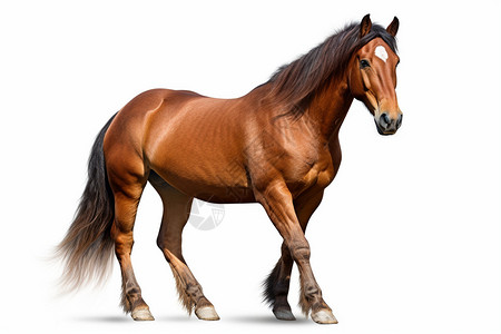 棕色自由的马高清图片