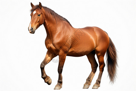棕色马高大棕色的马背景