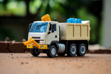 现实的玩具卡车背景图片