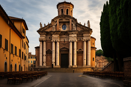 古罗马风格的教堂高清图片