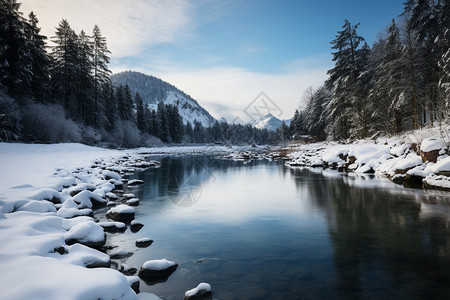 冰雪山水图片