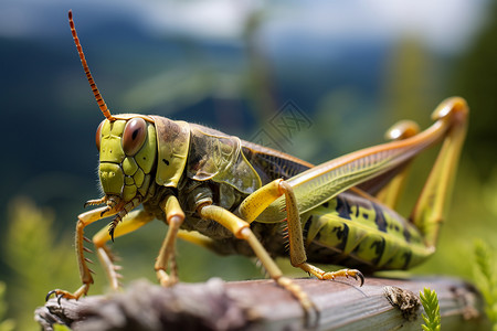 一只野生蚱蜢昆虫图片