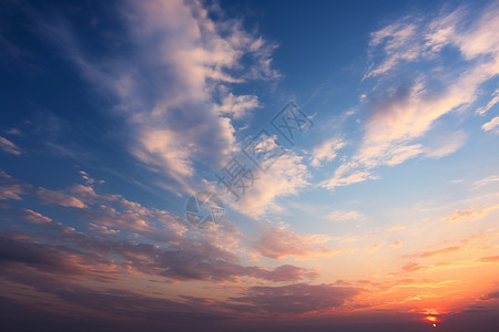 绚丽日落绚丽的傍晚天空背景