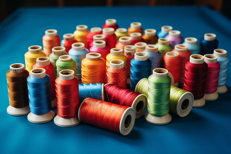彩色缝纫棉线图片
