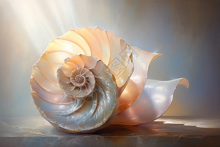 艺术创意的蜗牛壳艺术品背景图片