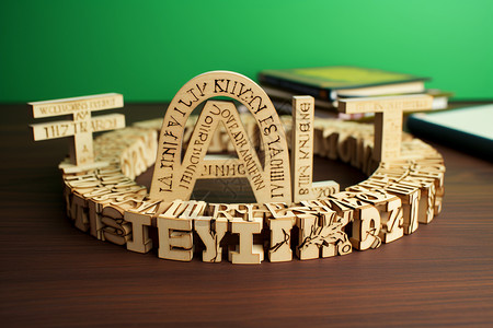 创意概念的字母木块图片