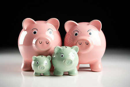 省钱促销节约省钱的小猪存钱罐背景