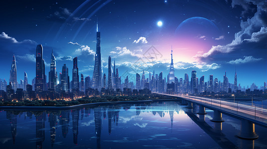 科幻未来城市殖民地景观图片