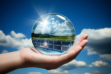 碘伏环保太阳能电伏板概念图设计图片