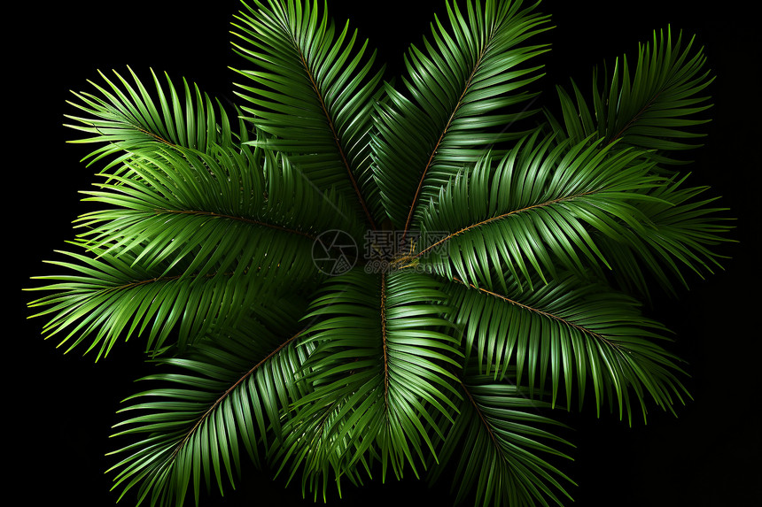 自然生长的棕榈树图片