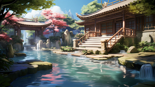 新中式温泉别墅图片