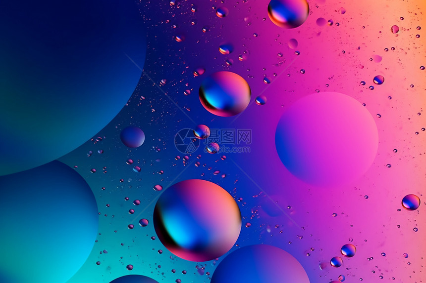 艺术创意油滴气泡背景图片