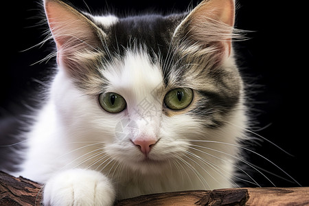 绿色眼睛的小猫图片