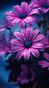 盛开的紫色花朵图片