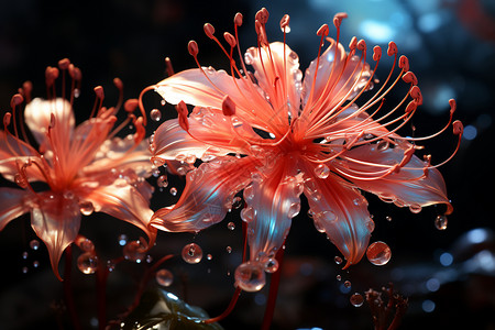 萨克塞华曼粉色美丽的花朵设计图片