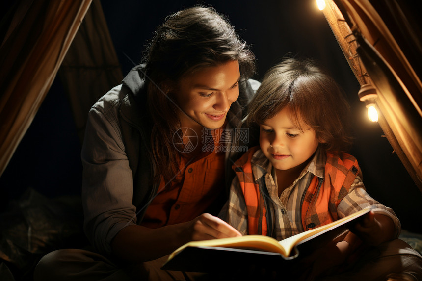 家庭阅读的美好时光图片