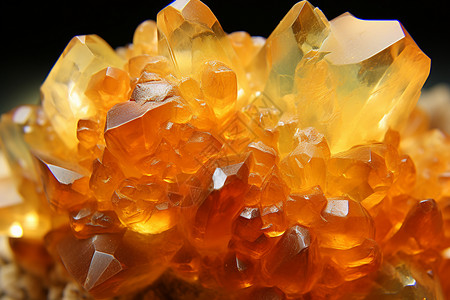 黄色水晶簇背景图片