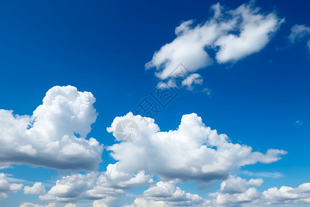 蓝天白云的天空景观背景图片