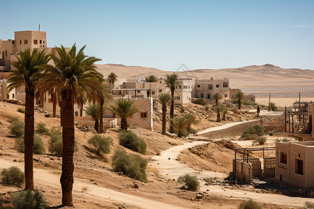 沙漠中的房子高清图片