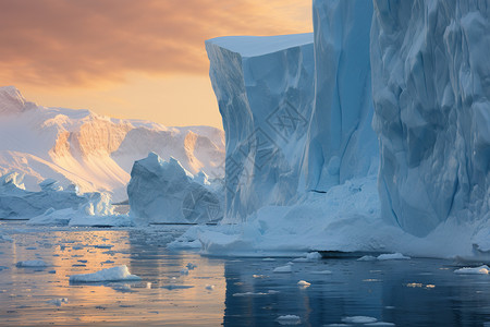 北极之花冰山与极地之美背景