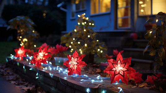 圣诞树装饰灯圣诞节的装饰灯背景