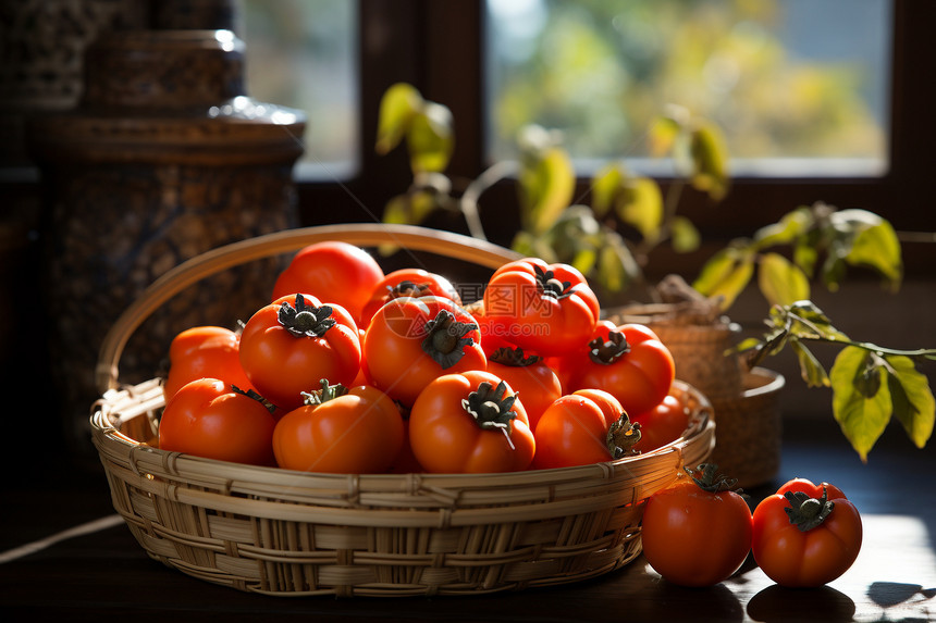 秋日收获的番茄图片