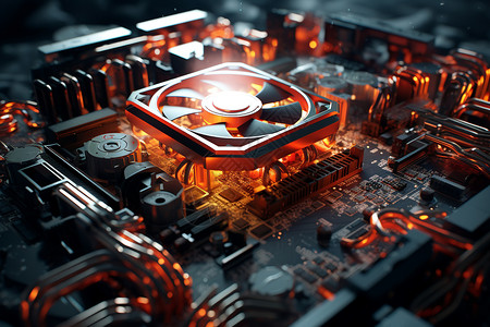 CPU散热器电脑配件散热器设计图片