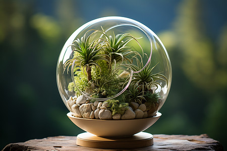 玻璃球棕的微观植物图片
