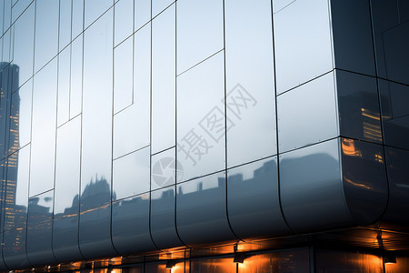 现代都市玻璃建筑背景图片