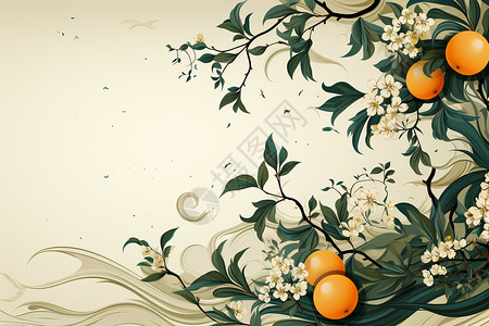 柑橘背景图片